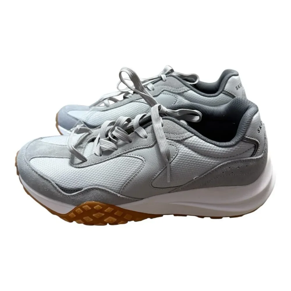 NEW SKECHERS Men's Fury Retro Jogger Sneaker Grey size 8.5